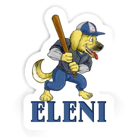 Aufkleber Eleni Baseball-Hund Image
