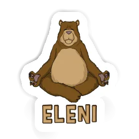 Aufkleber Yoga-Bär Eleni Image