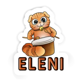 Sticker Eleni Trommler-Katze Image