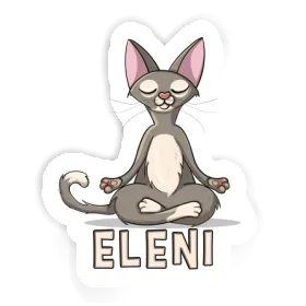Eleni Aufkleber Yoga-Katze Image