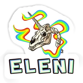 Aufkleber Einhorn-Totenkopf Eleni Image