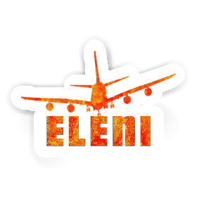 Sticker Eleni Airplane Image