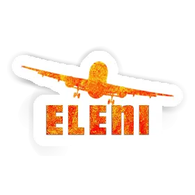Sticker Eleni Airplane Image