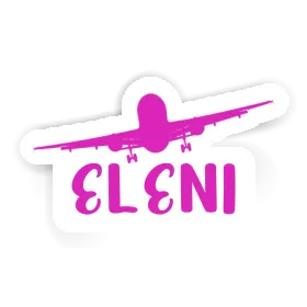 Sticker Eleni Airplane Image