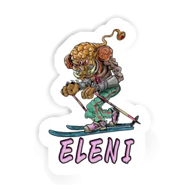 Telemark-Skifahrer Sticker Eleni Image