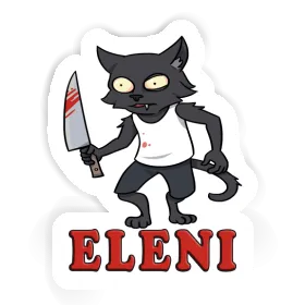 Autocollant Eleni Chat psychopathe Image