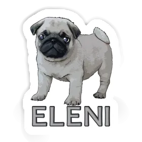 Aufkleber Mops Eleni Image