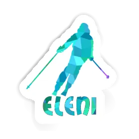 Eleni Aufkleber Skifahrerin Image