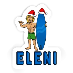 Eleni Sticker Weihnachtssurfer Image