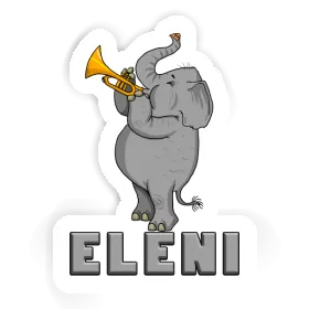 Aufkleber Trompeten-Elefant Eleni Image