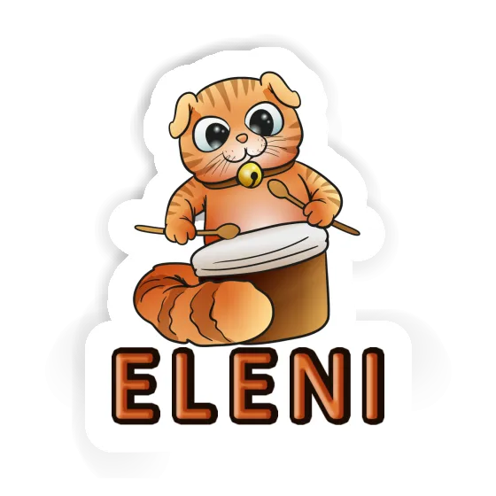 Sticker Eleni Trommler-Katze Laptop Sticker Eleni Trommler-Katze Laptop Image