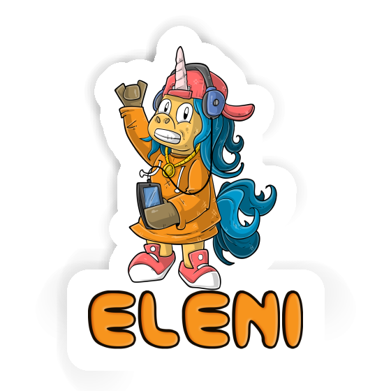 Eleni Aufkleber Hip-Hop Einhorn Eleni Aufkleber Hip-Hop Einhorn Image