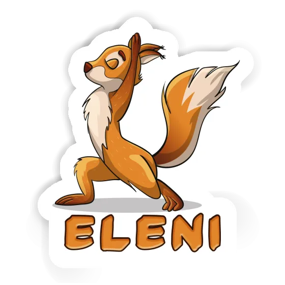 Sticker Yoga-Eichhörnchen Eleni Image