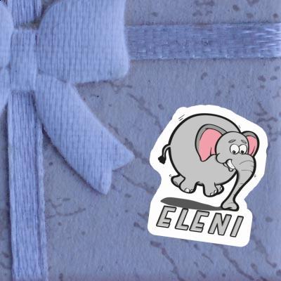 Jumping Elephant Sticker Eleni Notebook Image