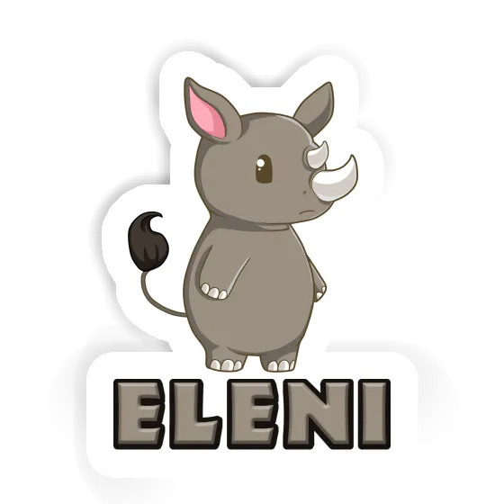 Sticker Eleni Rhinoceros Notebook Image
