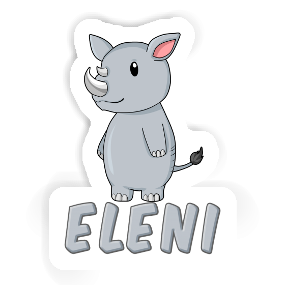 Rhinoceros Sticker Eleni Laptop Image