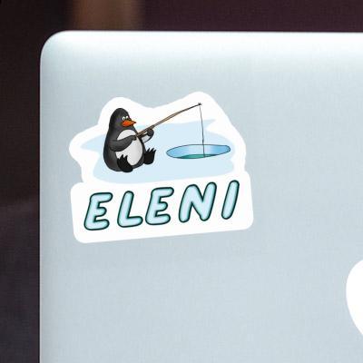 Eleni Sticker Fishing Penguin Laptop Image
