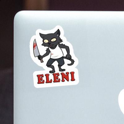 Autocollant Eleni Chat psychopathe Notebook Image