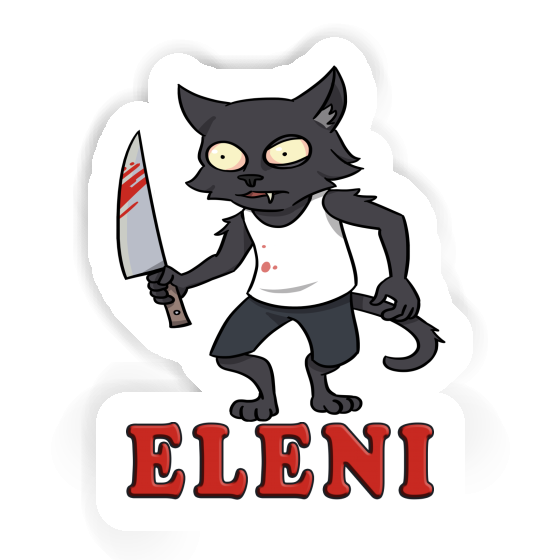 Autocollant Eleni Chat psychopathe Laptop Image