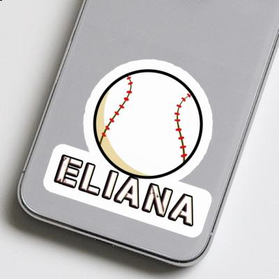 Sticker Eliana Baseball Laptop Image