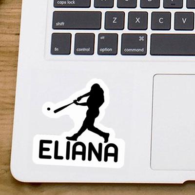 Eliana Sticker Baseball Player Notebook Eliana Sticker Baseball Player Gift package Image