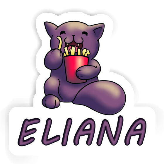 French Fry Cat Sticker Eliana Notebook French Fry Cat Sticker Eliana Notebook Image