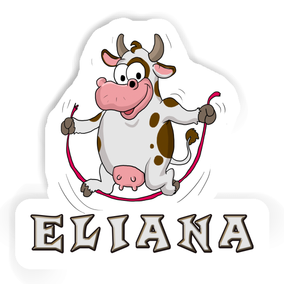 Fitness Cow Sticker Eliana Laptop Image