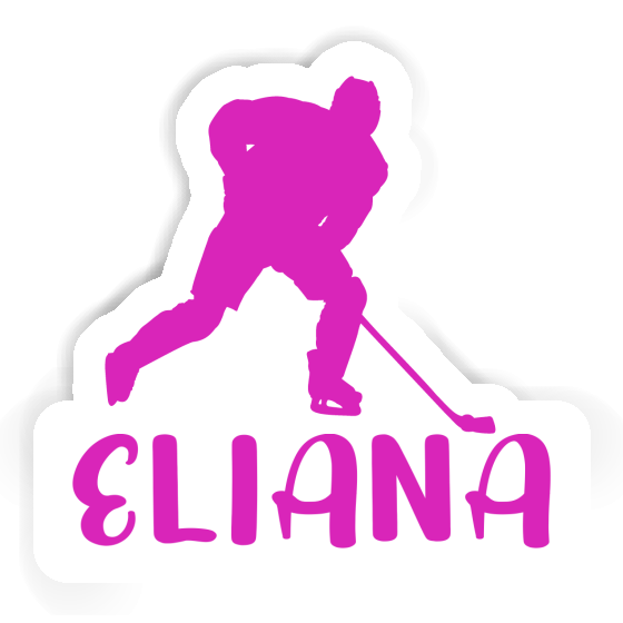 Eliana Sticker Hockey Player Notebook Image