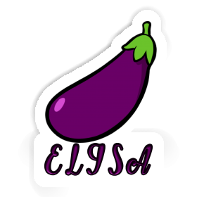 Elisa Sticker Aubergine Image