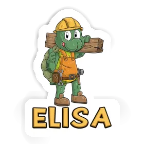 Sticker Construction worker Elisa Image