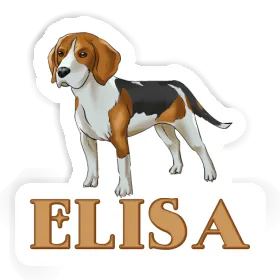 Elisa Aufkleber Beagle Image