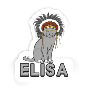 Sticker Elisa Indianer-Katze Image