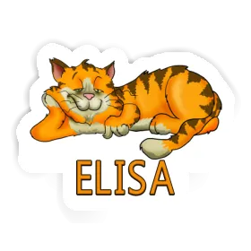 Elisa Sticker Chilling Cat Image