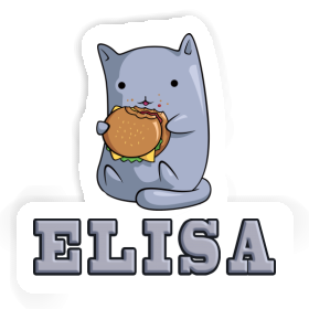 Sticker Hamburger Cat Elisa Image