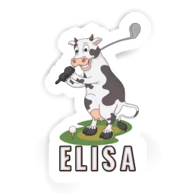 Elisa Sticker Golf Cow Image