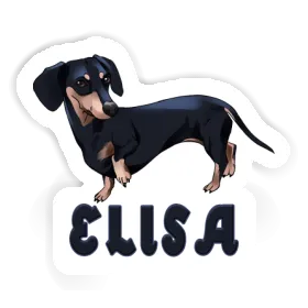 Elisa Sticker Dachshund Image