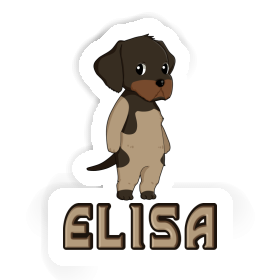 Elisa Sticker German Wirehaired Pointer Image