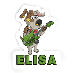 Elisa Sticker Guitarist Image