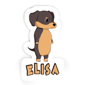 Elisa Sticker Dachshund Image