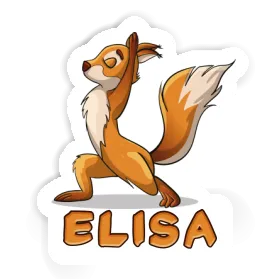 Elisa Sticker Yoga Squirrel Image