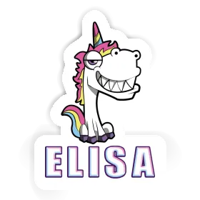 Licorne grinçante Autocollant Elisa Image