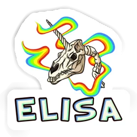 Einhorn-Totenkopf Aufkleber Elisa Image