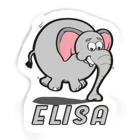 Sticker Jumping Elephant Elisa Image