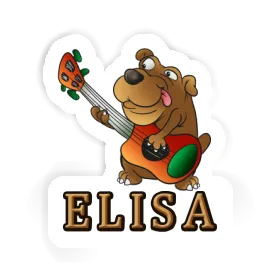 Guitar Dog Sticker Elisa Image