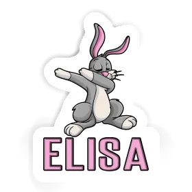 Lapin Autocollant Elisa Image