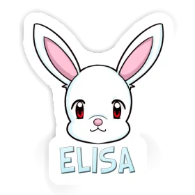 Lapin Autocollant Elisa Image