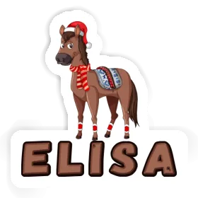 Christmas Horse Sticker Elisa Image