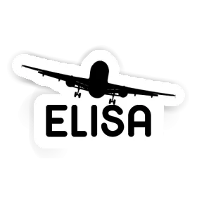 Sticker Elisa Airplane Image