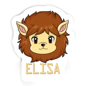 Elisa Autocollant Tête de lion Image