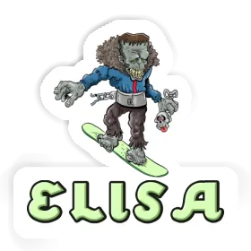 Sticker Snowboarder Elisa Image